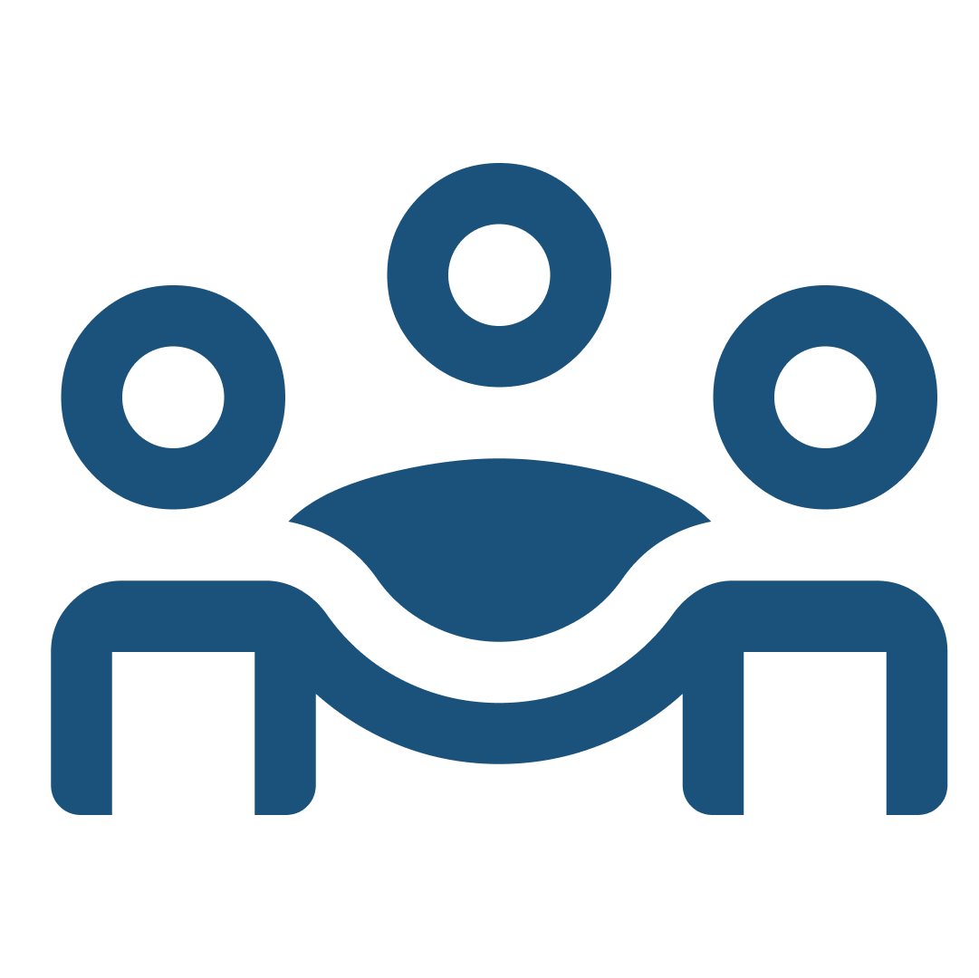 Icon Menschen an einem Tisch