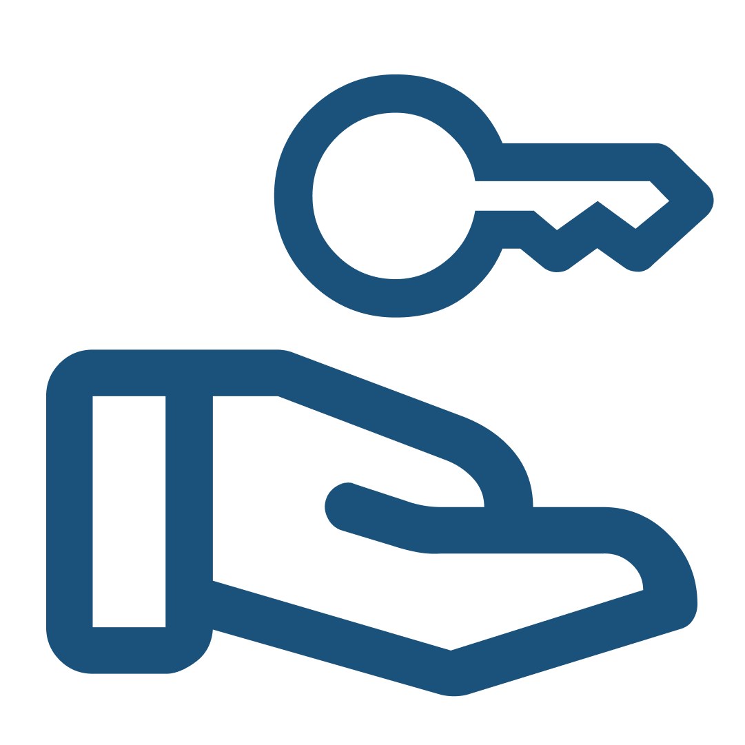 Icon Hand mit Schlüssel