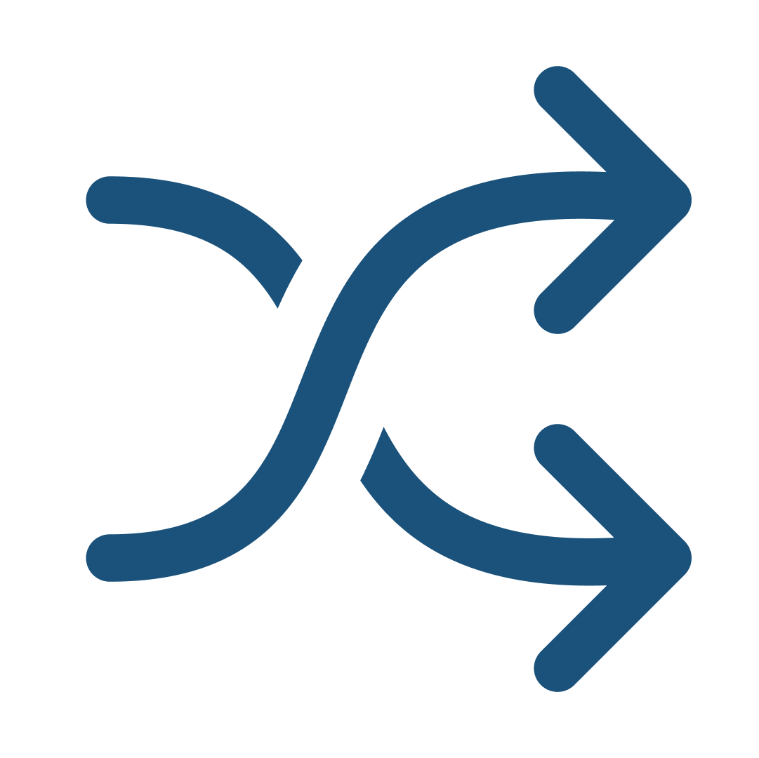 Zwei gegenläufige Pfeile