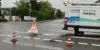 Der abgesicherte Bereich rund um den Wasserrohrbruch.