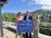 Jeanette Lentz und Patricia Schlesing vom Bereich Marketing & Kommunikation der GGEW mit Vorstand Carsten Hoffmann.