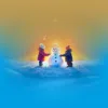 Zwei Kinder bauen einen Schneemann