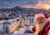Weihnachtsmann vor GGEW-Gebäude
